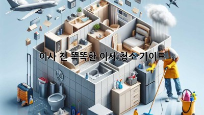 이사 전, 똑똑한 이사 청소 가이드!